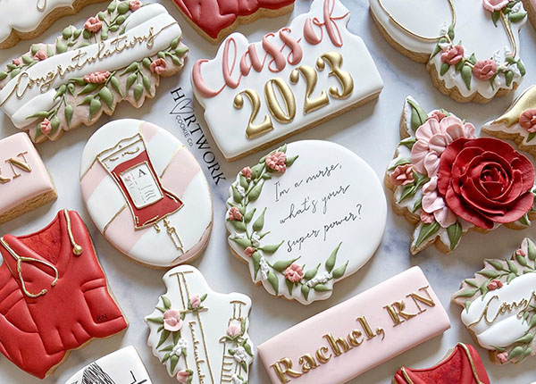 Jessica Brainsky's graduation themed cookies