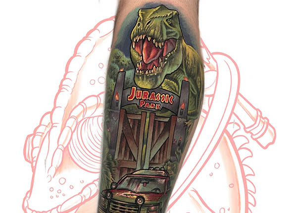 Jared Stomber Jurassic Park Tattoo