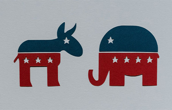 two political party graphics