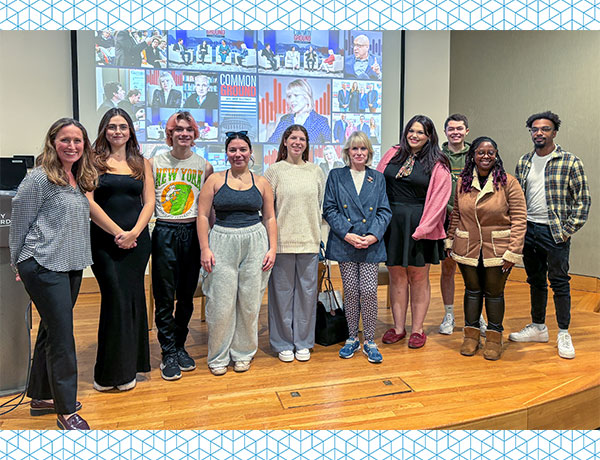 PBS Host Jane Whitney with UHart Students