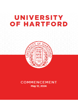 cover of the University of Hartford's 2024 Commencement program