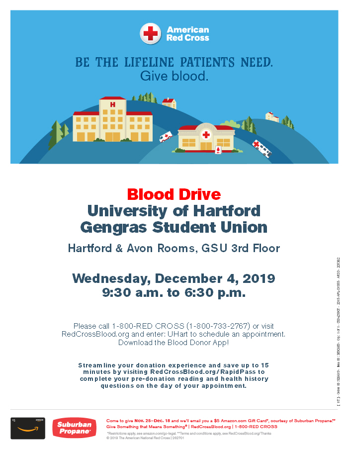 Blood Drive Today | University of Hartford