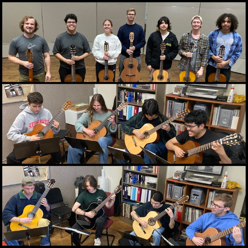 Members of the Illinois State University Guitar Ensemble