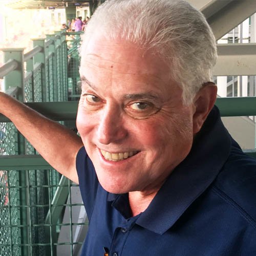 Walt Harrison, UHart's president emeritus, anticipating the game at Fenway Park